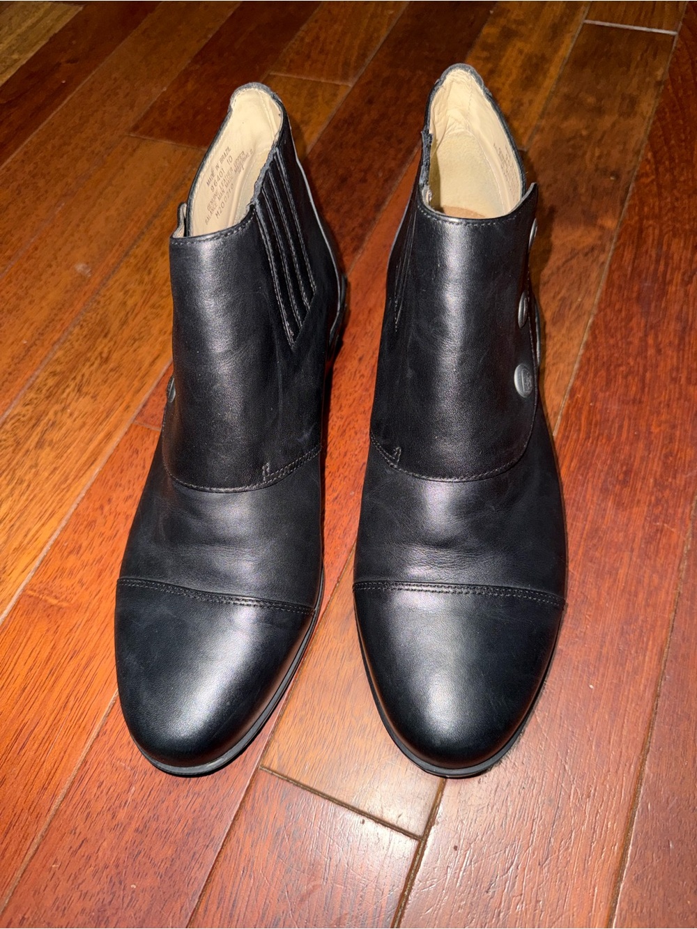 Ariat Spat III Women’s Black Genuine Leather Ankle Boots Booties – Size 10